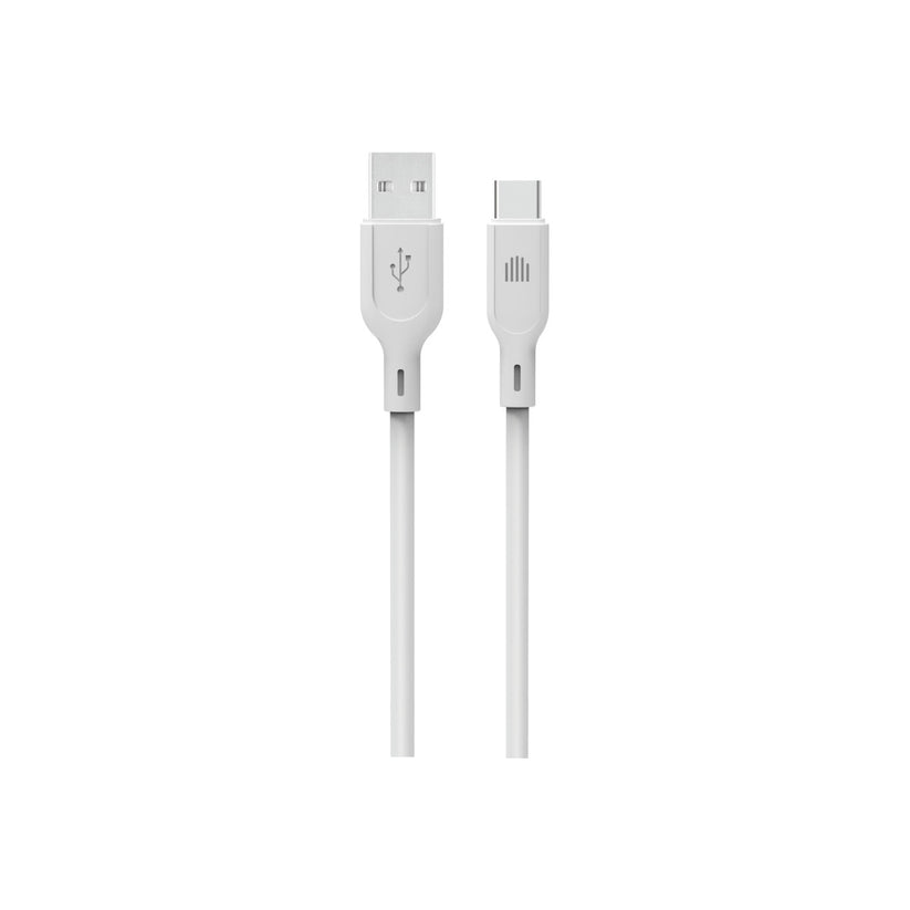 Dviced Cable USB-A to USB-C silicone 1,25m - White