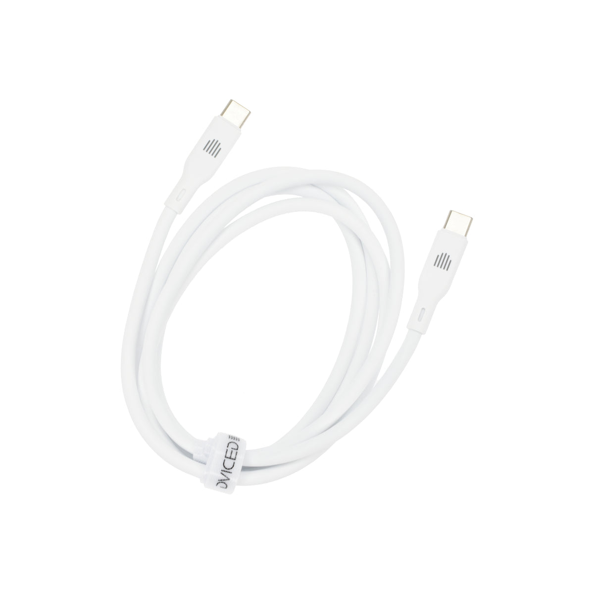 Dviced Cable USB-C to USB-C silicone 1,25m - White