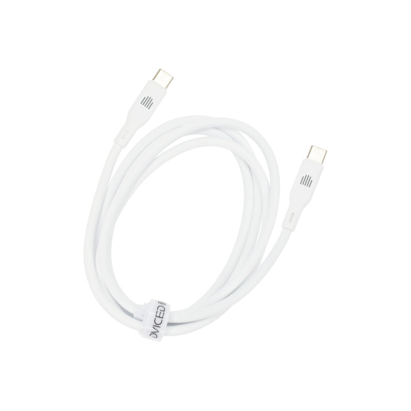 Dviced Cable USB-C to USB-C silicone 1,25m - White