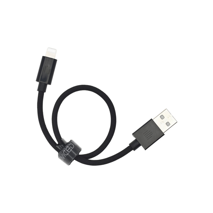 Dviced Cable USB-A to Lightning Nylon Textile 0,25m - Black
