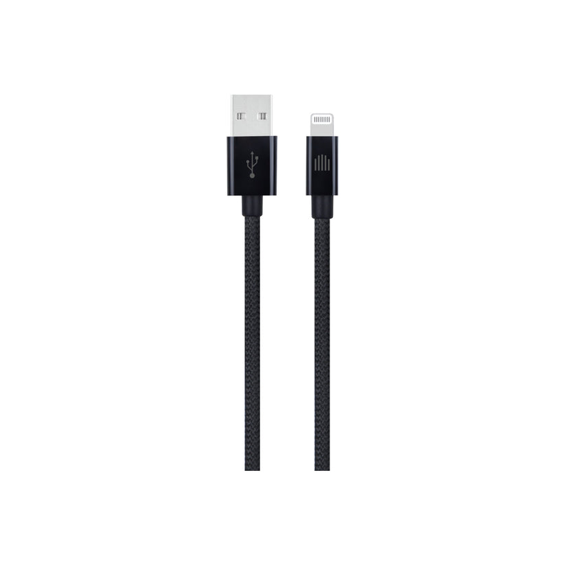 Dviced Cable USB-A to Lightning Nylon Textile 0,25m - Black