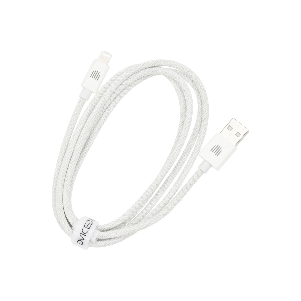 Dviced Cable USB-A to Lightning Nylon Textile 1,25m - White