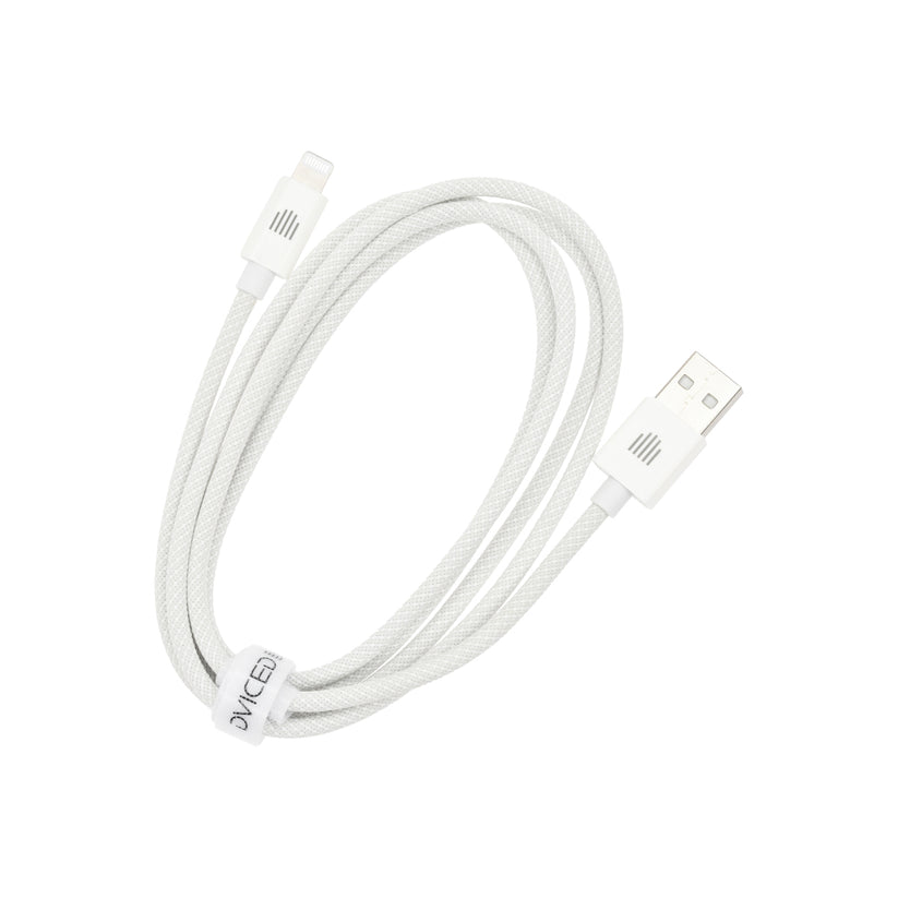 Dviced Cable USB-A to Lightning Nylon Textile 1,25m - White