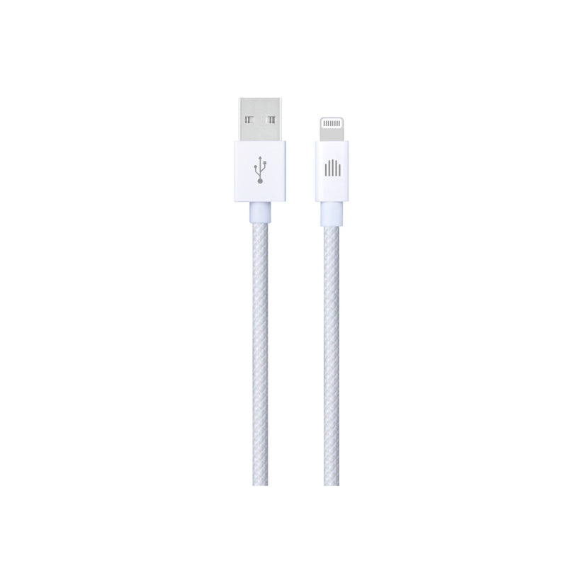 Dviced Cable USB-A to Lightning Nylon Textile 1,25m - White