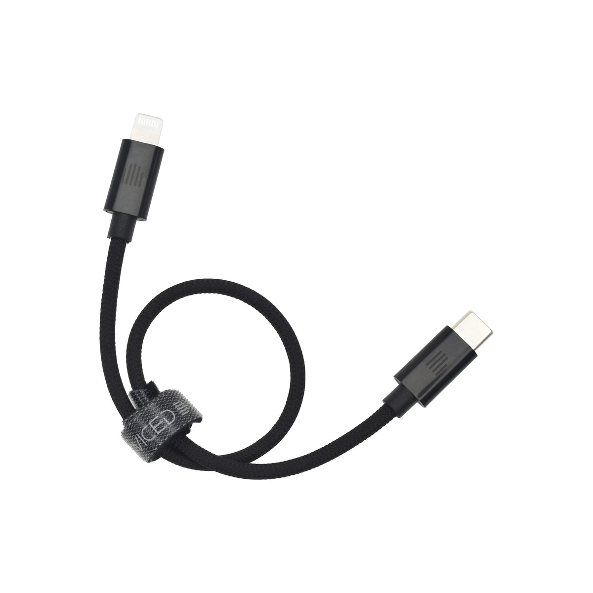 Dviced Cable USB-C to Lightning Nylon Textile 0,25m - Black