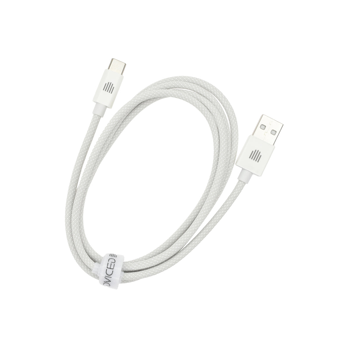 Dviced Cable USB-A to USB-C Nylon Textile 1,25m - White