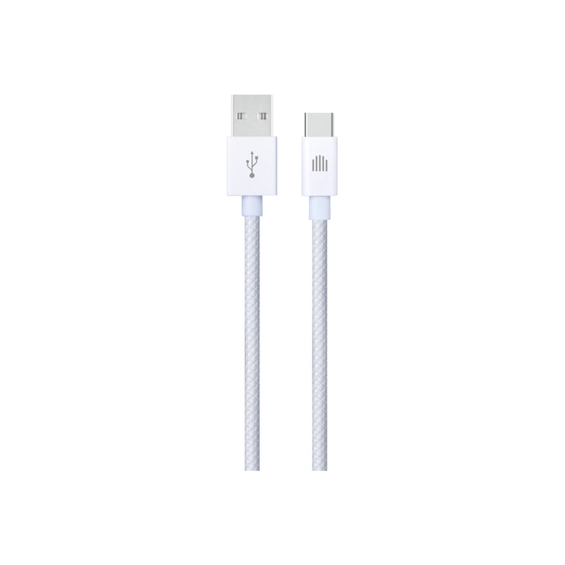 Dviced Cable USB-A to USB-C Nylon Textile 1,25m - White