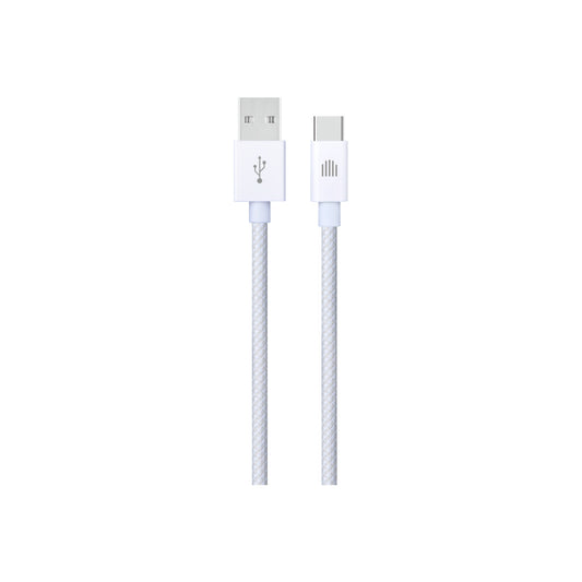 Dviced Cable USB-A to USB-C Nylon Textile 1,25m - White