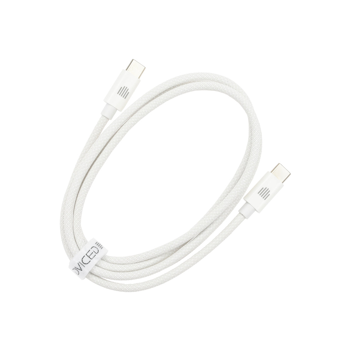 Dviced Cable USB-C to USB-C Nylon Textile 1,25m - White