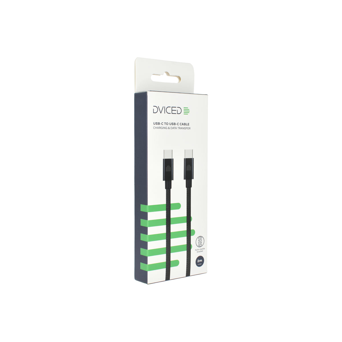 Dviced Cable USB-C to USB-C Nylon Textile 2m - Black