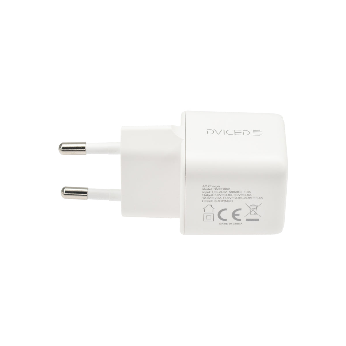 Dviced Wall charger 30W GaN USB-C EU - White