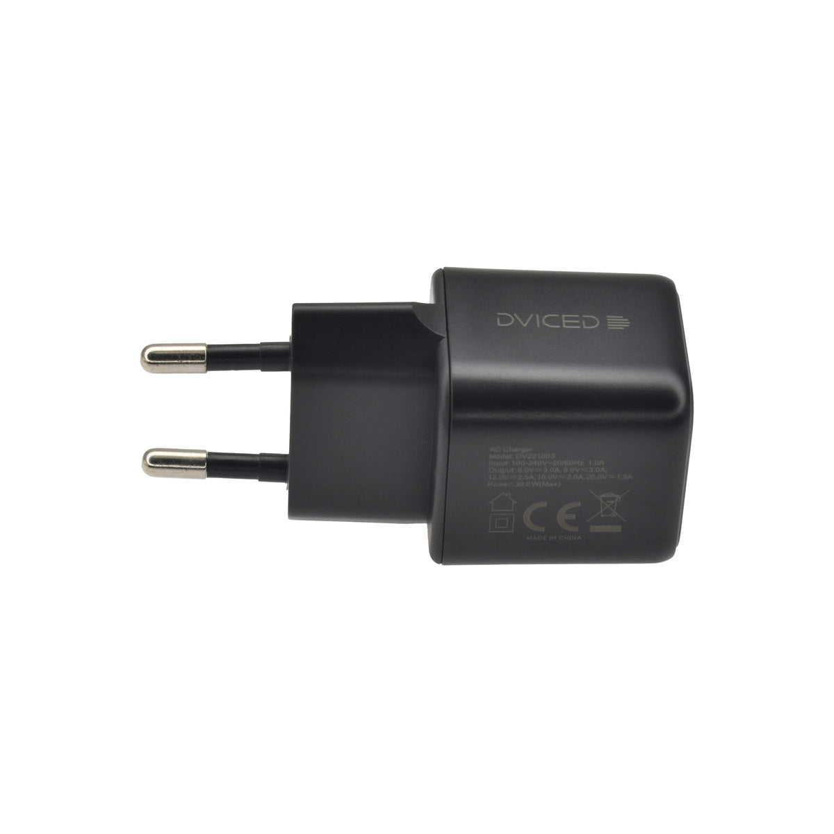 Dviced Wall charger 30W GaN USB-C EU - Black