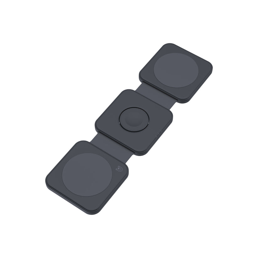 Dviced 3-in-1 foldable magnetic wireless charger - Black