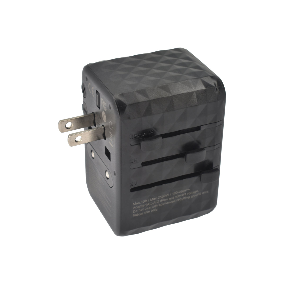 Dviced Universal travel adapter 65W GaN - Black