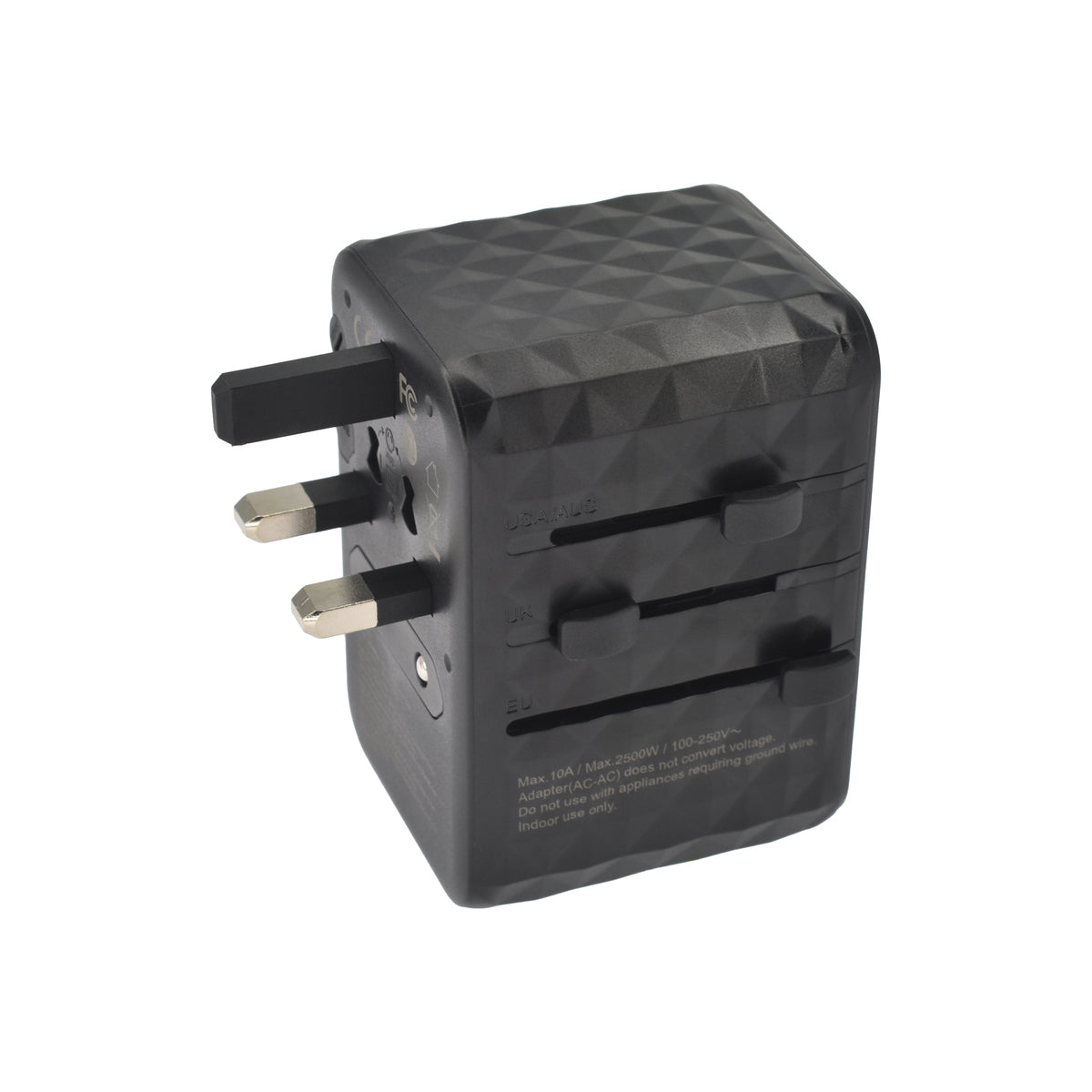 Dviced Universal travel adapter 65W GaN - Black
