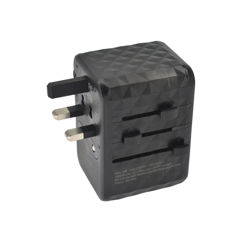 Dviced Universal travel adapter 65W GaN - Black