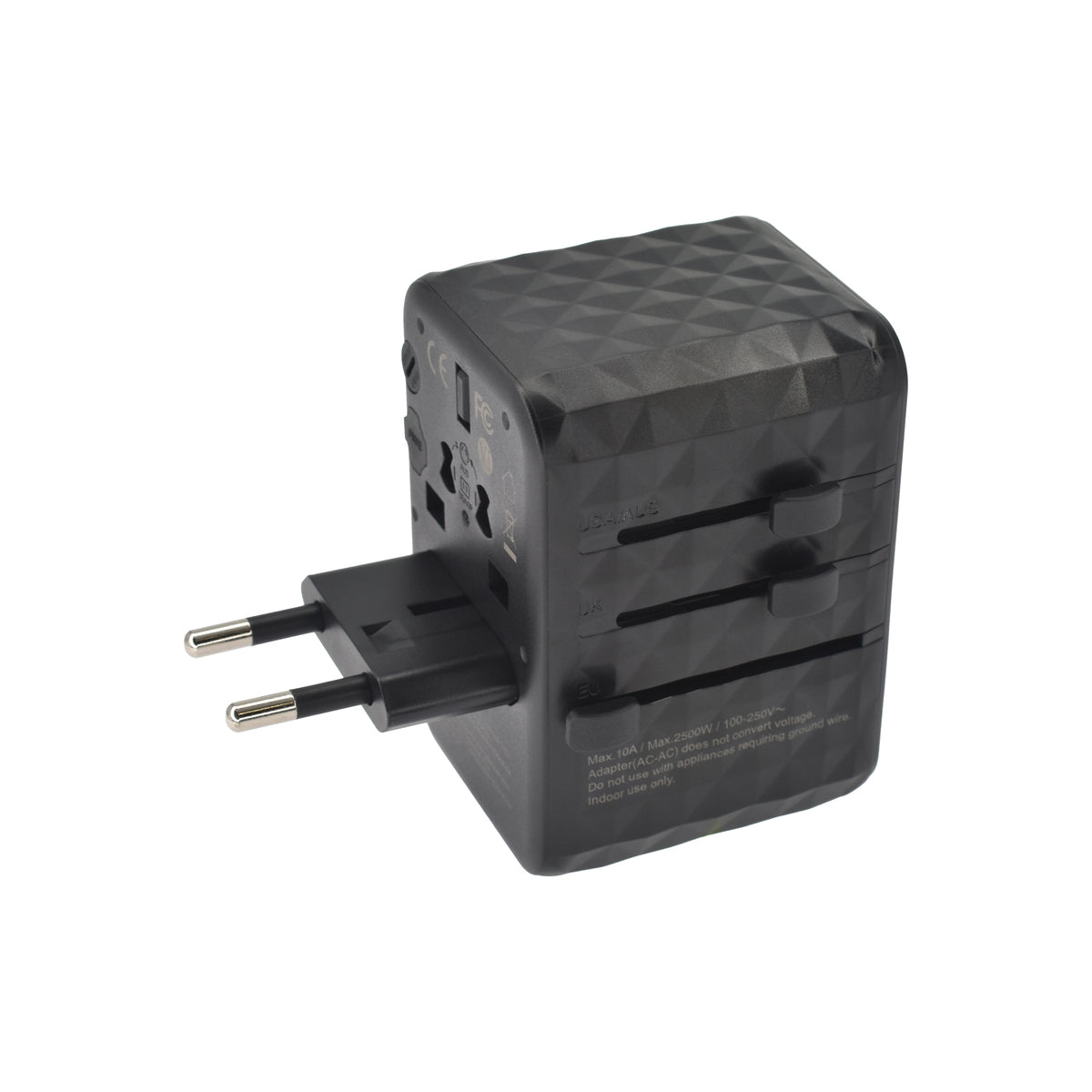 Dviced Universal travel adapter 65W GaN - Black
