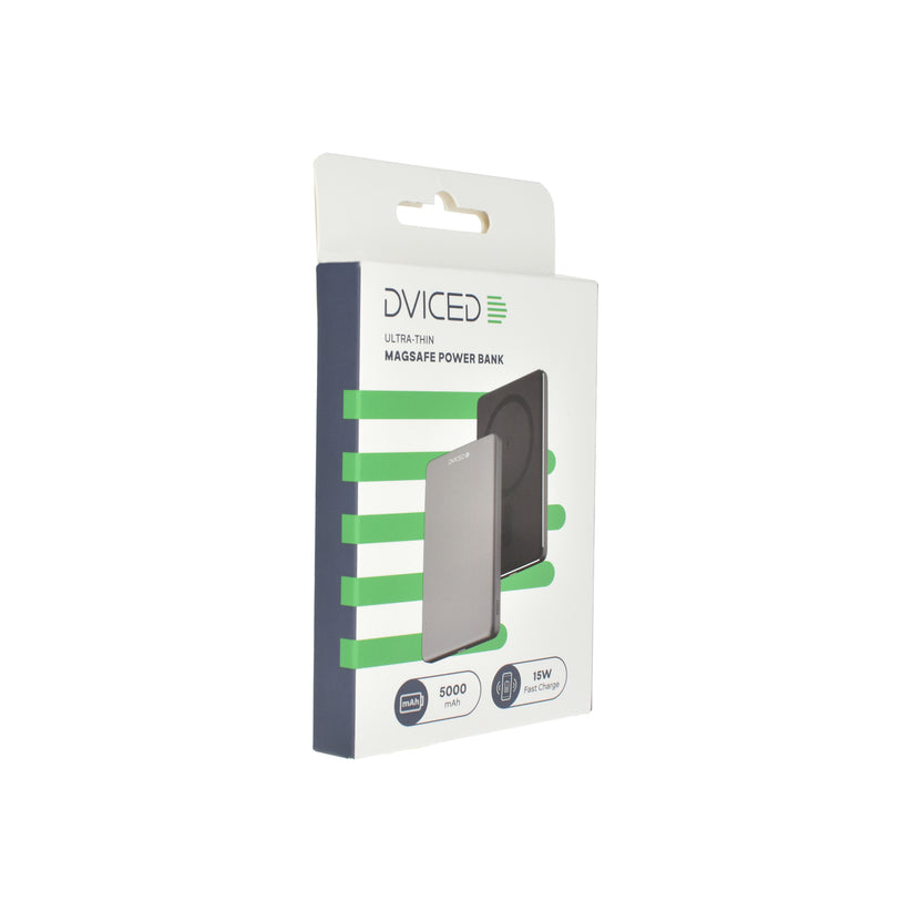 Dviced Ultrathin Power bank 5000mAh - Black/Grey