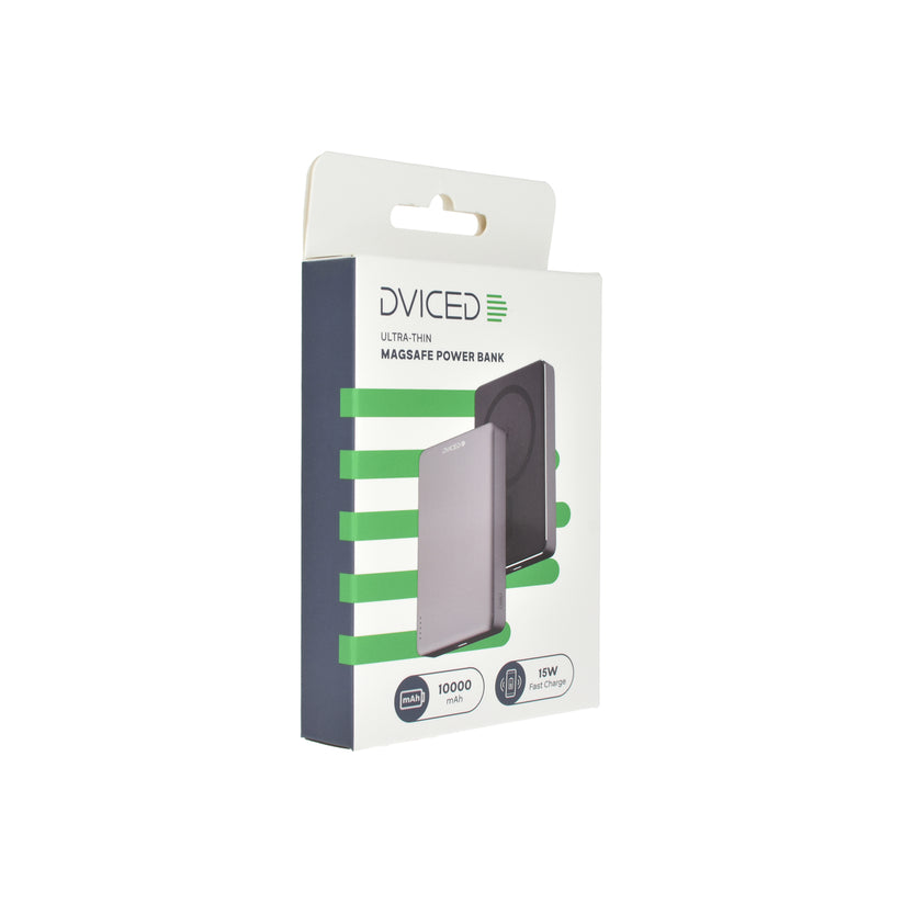 Dviced Ultrathin Power bank 10000mAh - Black/Grey