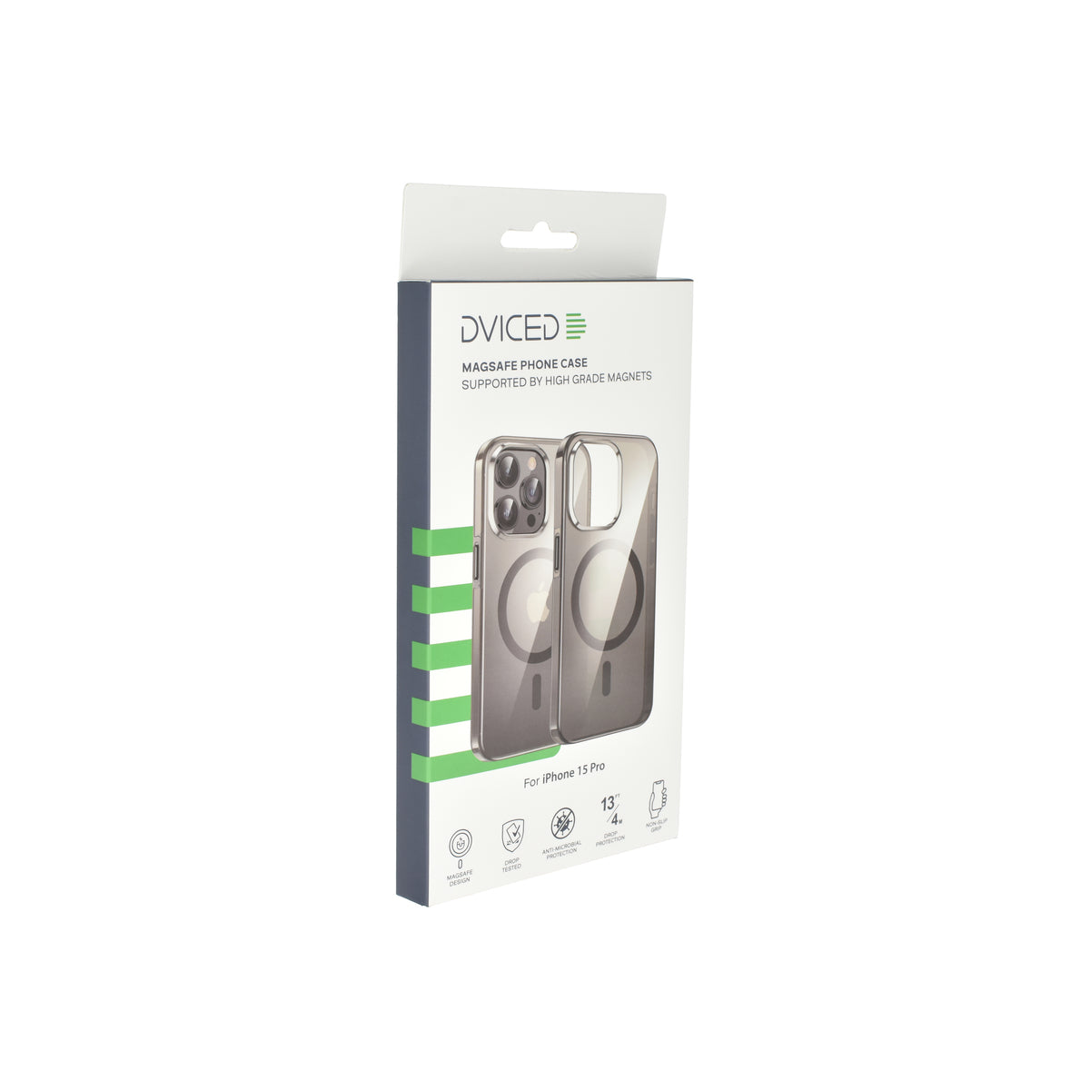 Dviced Magsafe iPhone 15 Pro clear case - Black