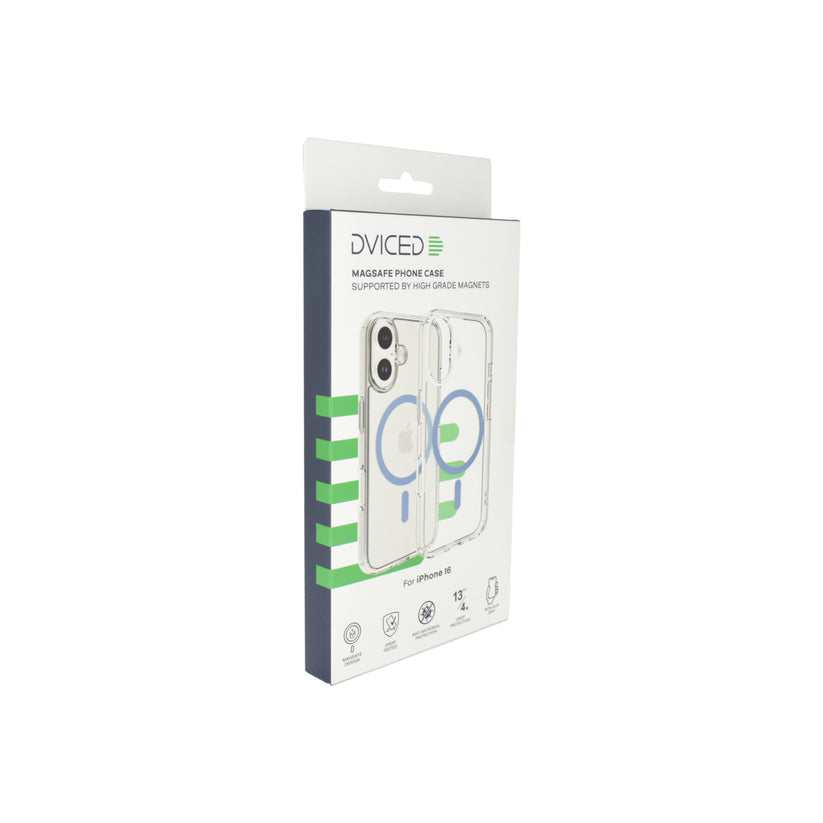 Dviced Magsafe iPhone 16  clear case - Blue