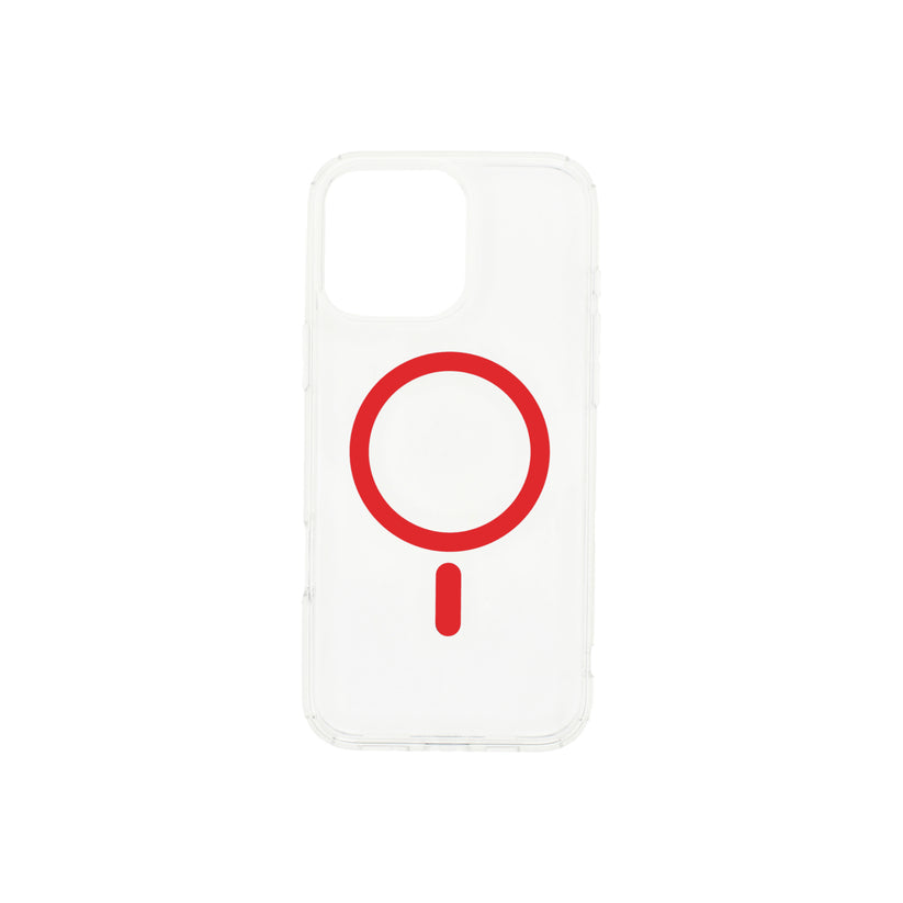 Dviced Magsafe iPhone 16 Pro clear case - Red