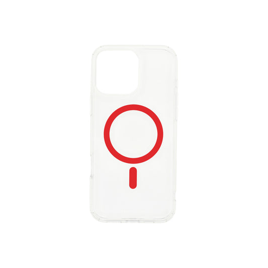 Dviced Magsafe iPhone 16 Pro clear case - Red
