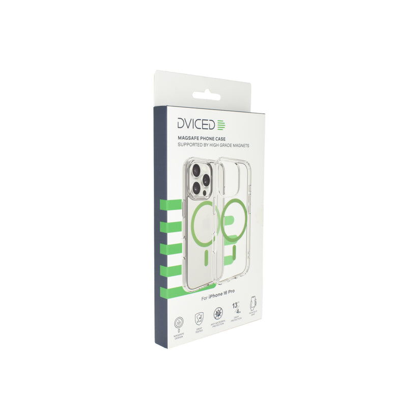 Dviced Magsafe iPhone 16 Pro clear case - Green