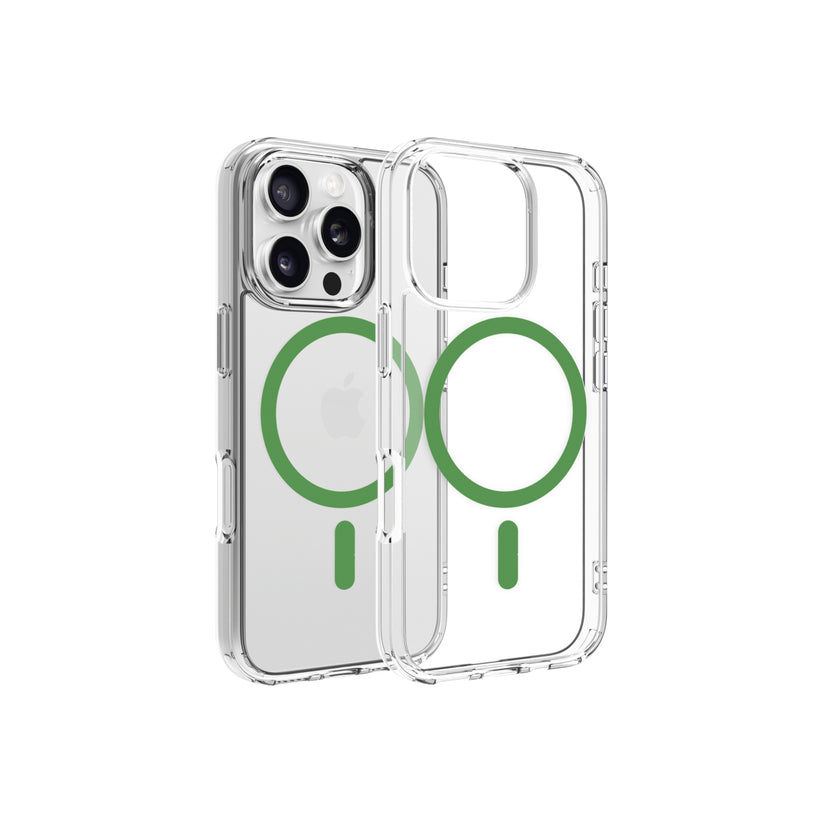 Dviced Magsafe iPhone 16 Pro clear case - Green