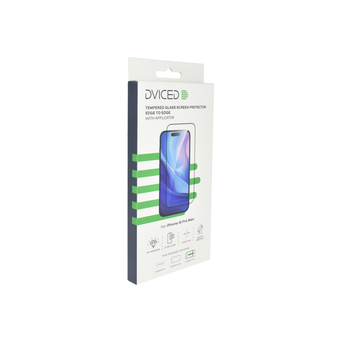 Dviced Tempered glass screen protector edge to edge for iPhone 16 Pro Max with applicator