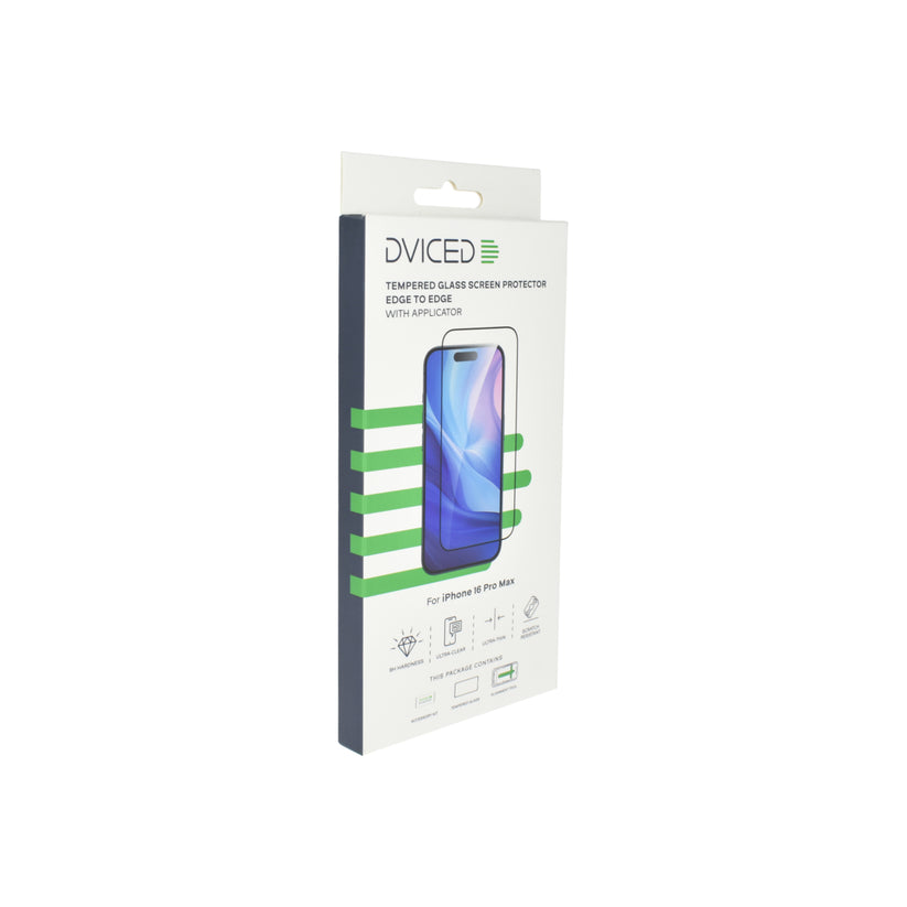 Dviced Tempered glass screen protector edge to edge for iPhone 16 Pro Max with applicator