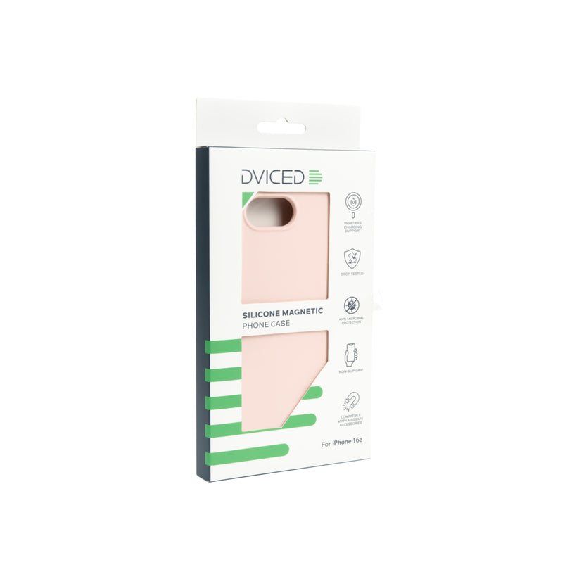 Dviced Silicone Magnetic iPhone 16e case - Pink