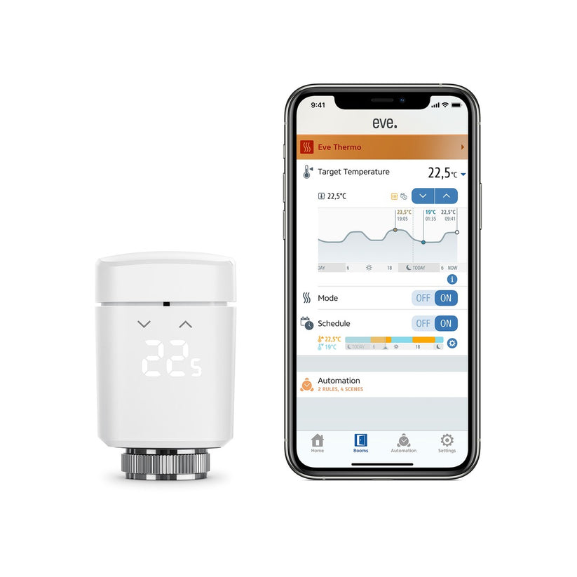 EVE THERMO Smart Radiator Valve, Apple HomeKit (Chipset 2020)