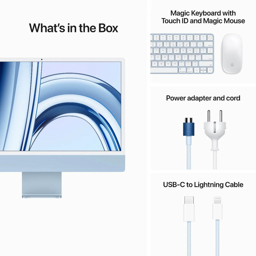 (Demo) iMac M3 24" | 8 CPU | 8 GPU | 256 GB | Blue