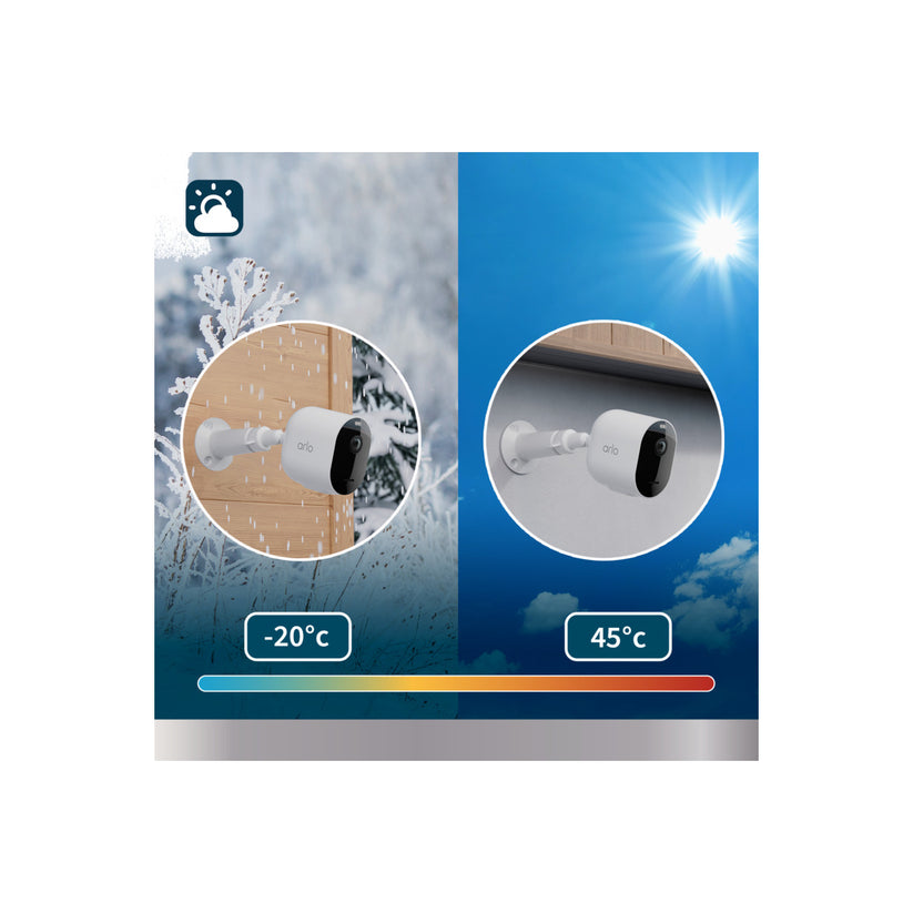 Arlo Pro 5 Outdoor Security Camera - 2 Camera Kit - White