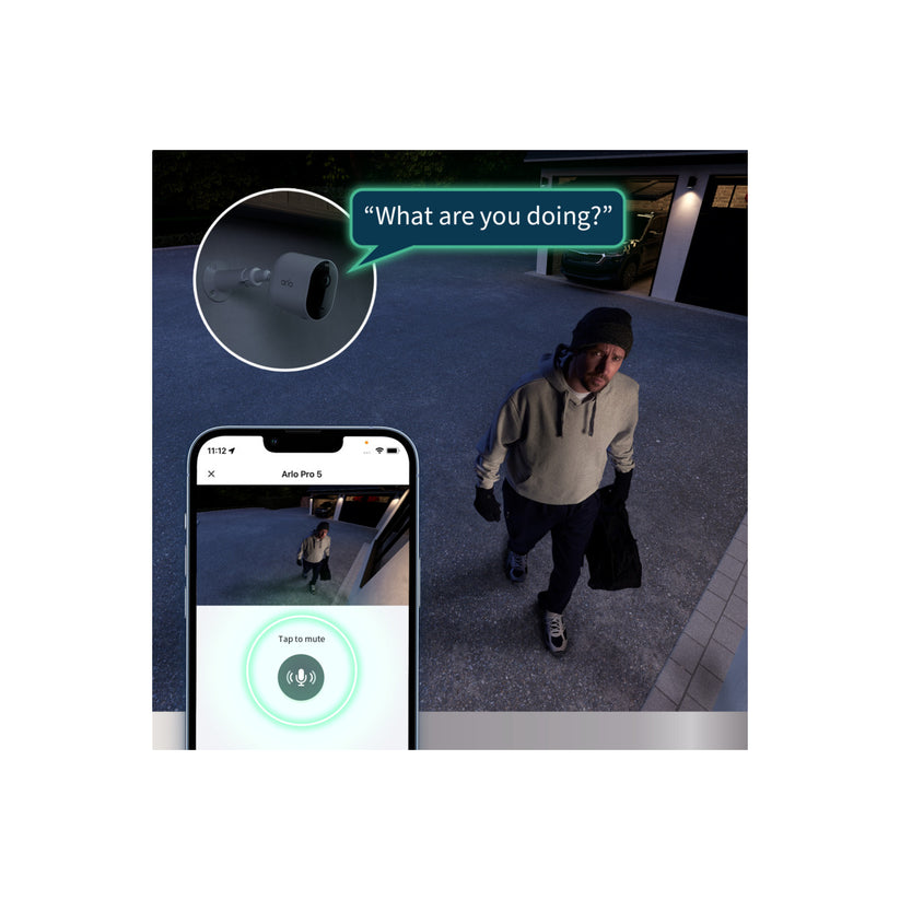 Arlo Pro 5 Outdoor Security Camera - 2 Camera Kit - White