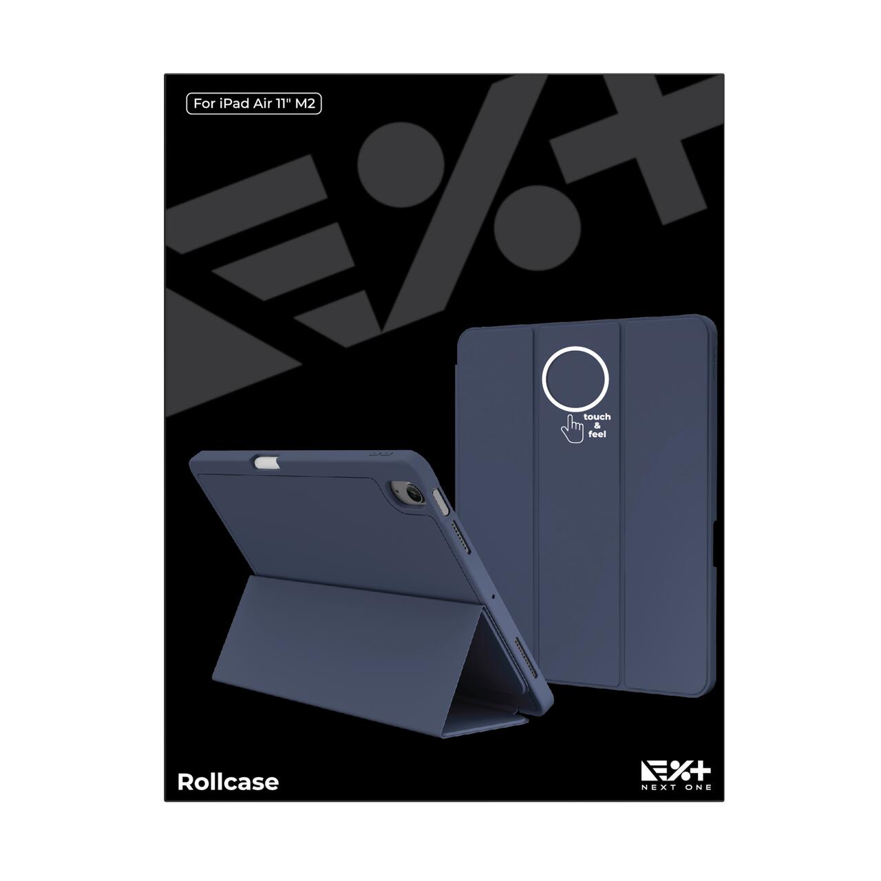 Husa de protectie Next One Rollcase pentru iPad Air 11" M2, cu suport pentru stilou, Albastru