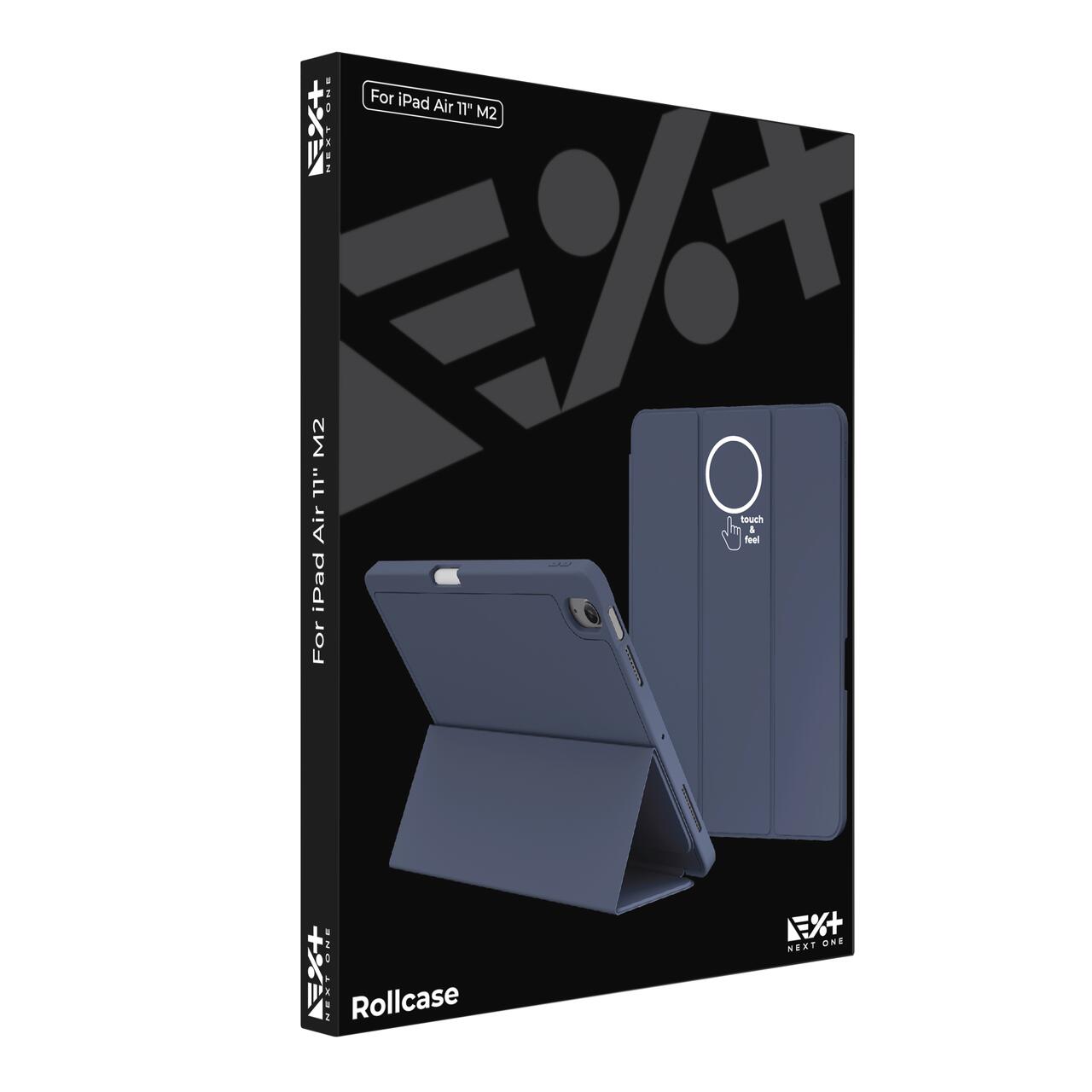 Husa de protectie Next One Rollcase pentru iPad Air 11" M2, cu suport pentru stilou, Albastru