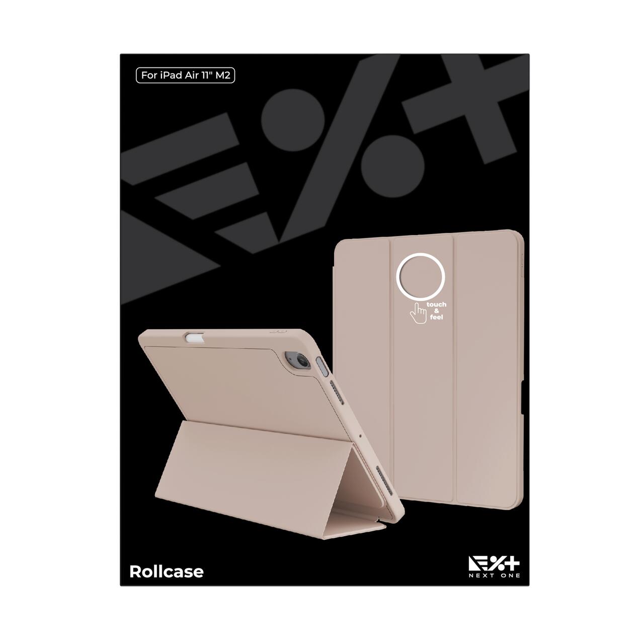 Husa de protectie Next One Rollcase pentru iPad Air 11" M2, cu suport pentru stilou, Roz