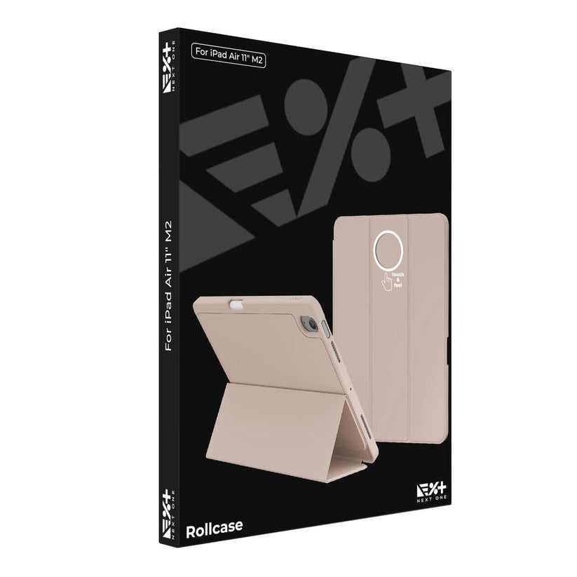 Husa de protectie Next One Rollcase pentru iPad Air 11" M2, cu suport pentru stilou, Roz