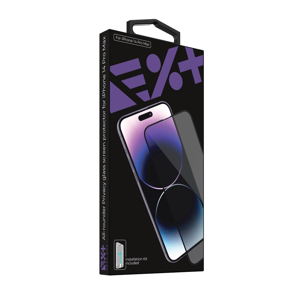 NEXT ONE ALL-ROUNDER PRIVACY GLASS SCREEN PROTECTOR FOR IPHONE 14 PRO MAX