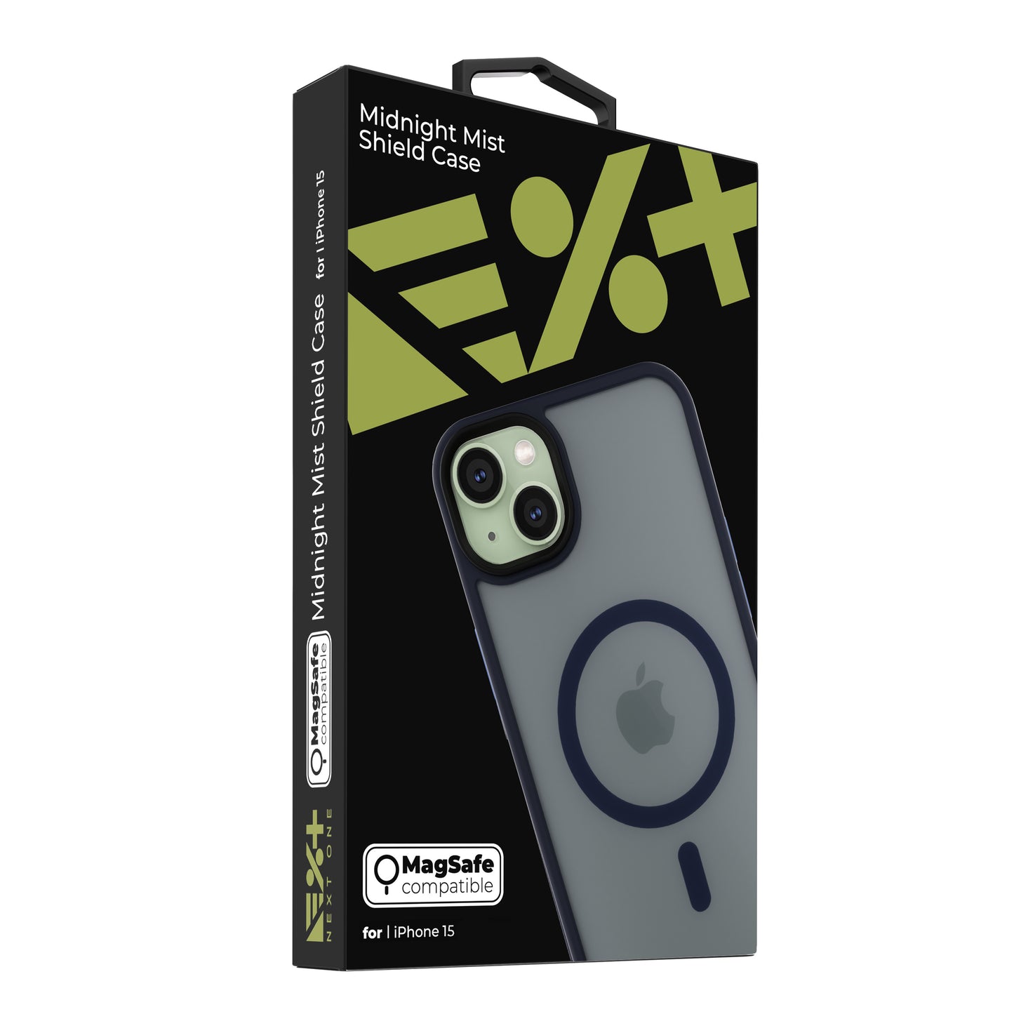 NEXT ONE mist shield case MagSafe compatible for iPhone 15 | Midnight