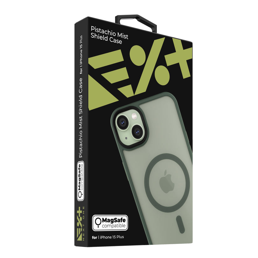 NEXT ONE mist shield case MagSafe compatible for iPhone 15 Plus | Pistachio