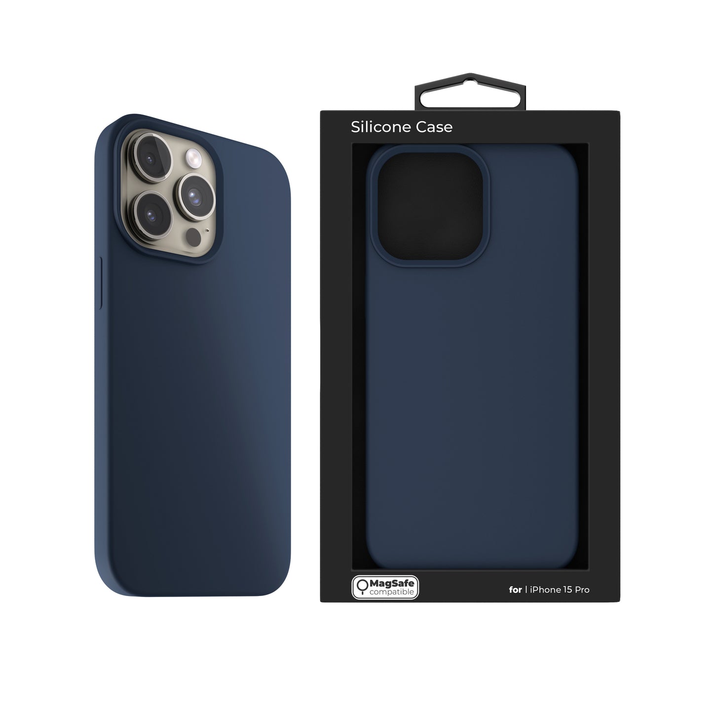 NEXT ONE silicone case MagSafe compatible for iPhone 15 Pro | Royal Blue