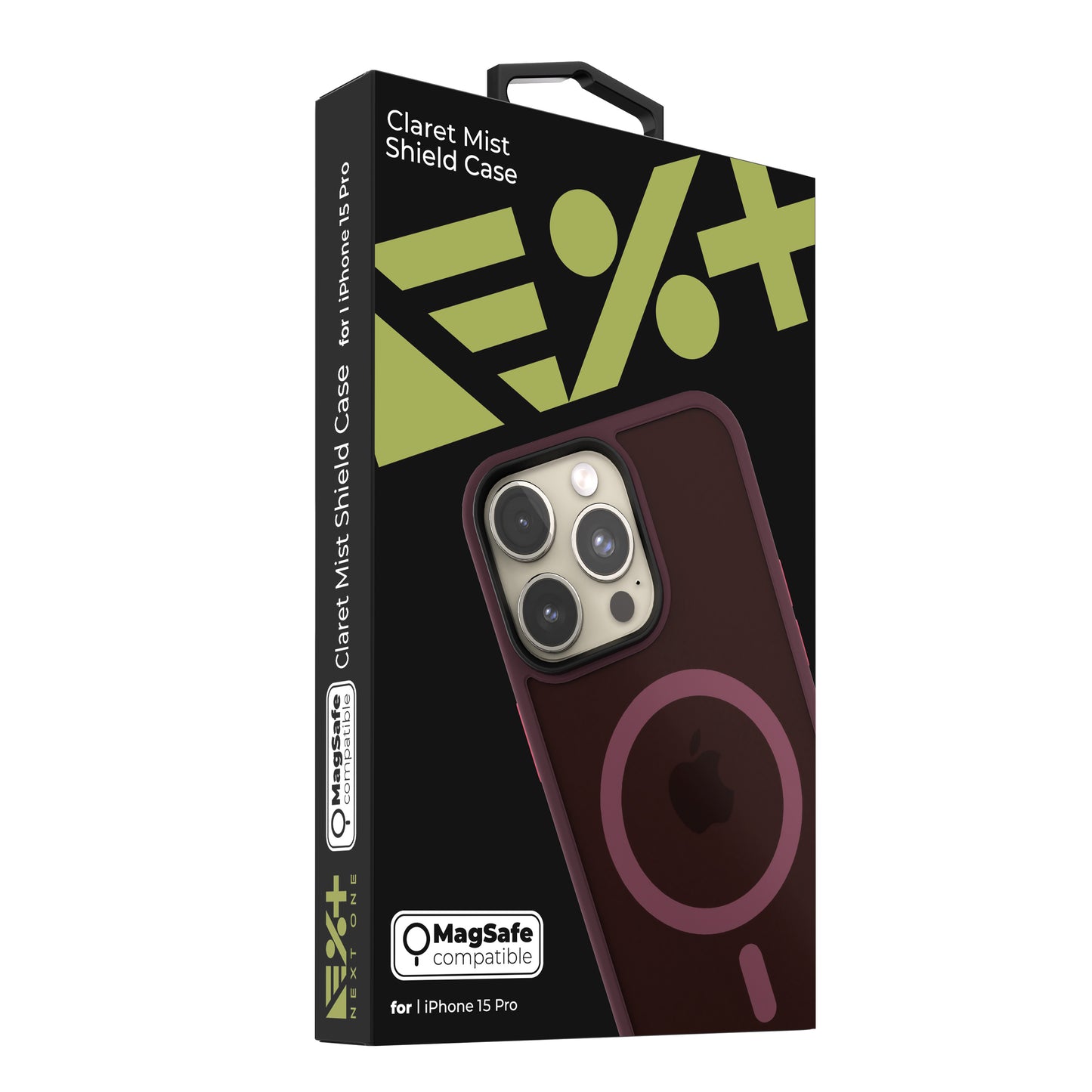 NEXT ONE mist shield case MagSafe compatible for iPhone 15 Pro | Claret