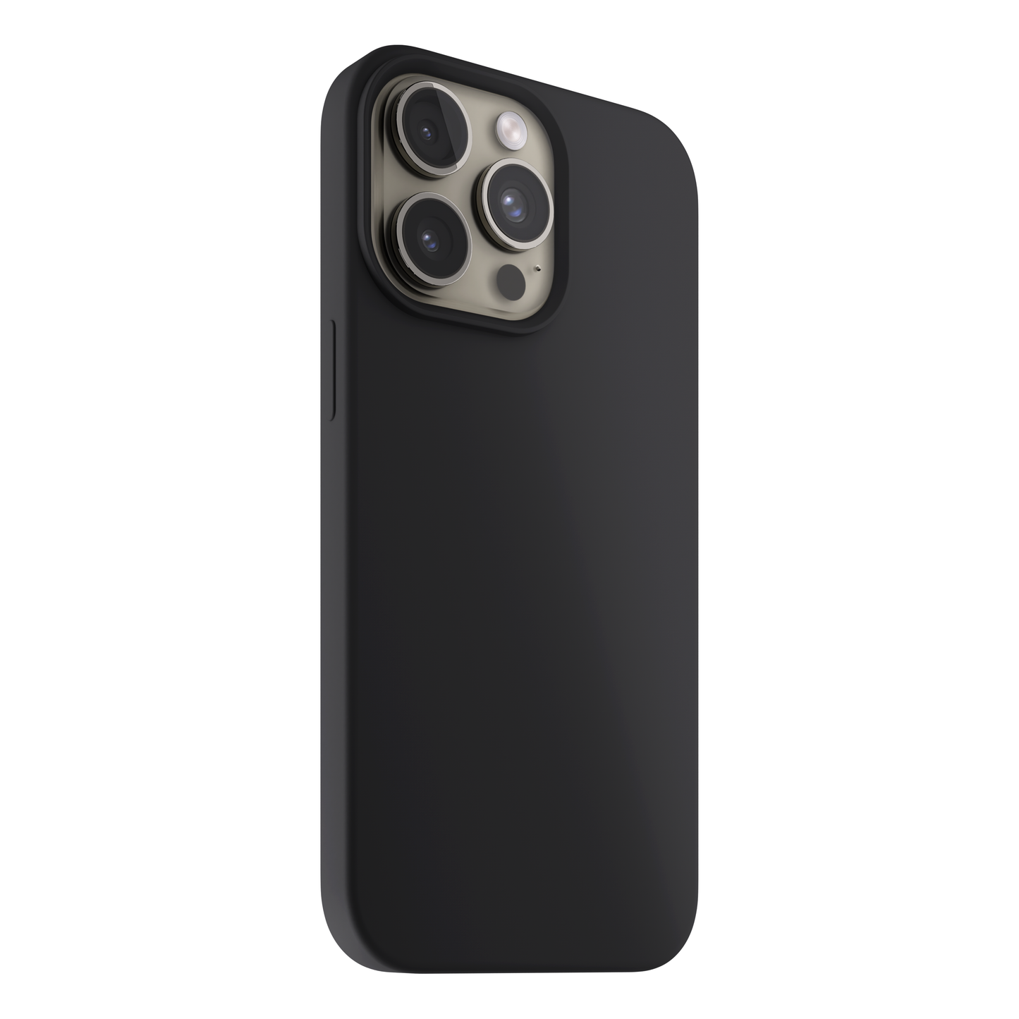 NEXT ONE silicone case MagSafe compatible for iPhone 15 Pro Max | Black