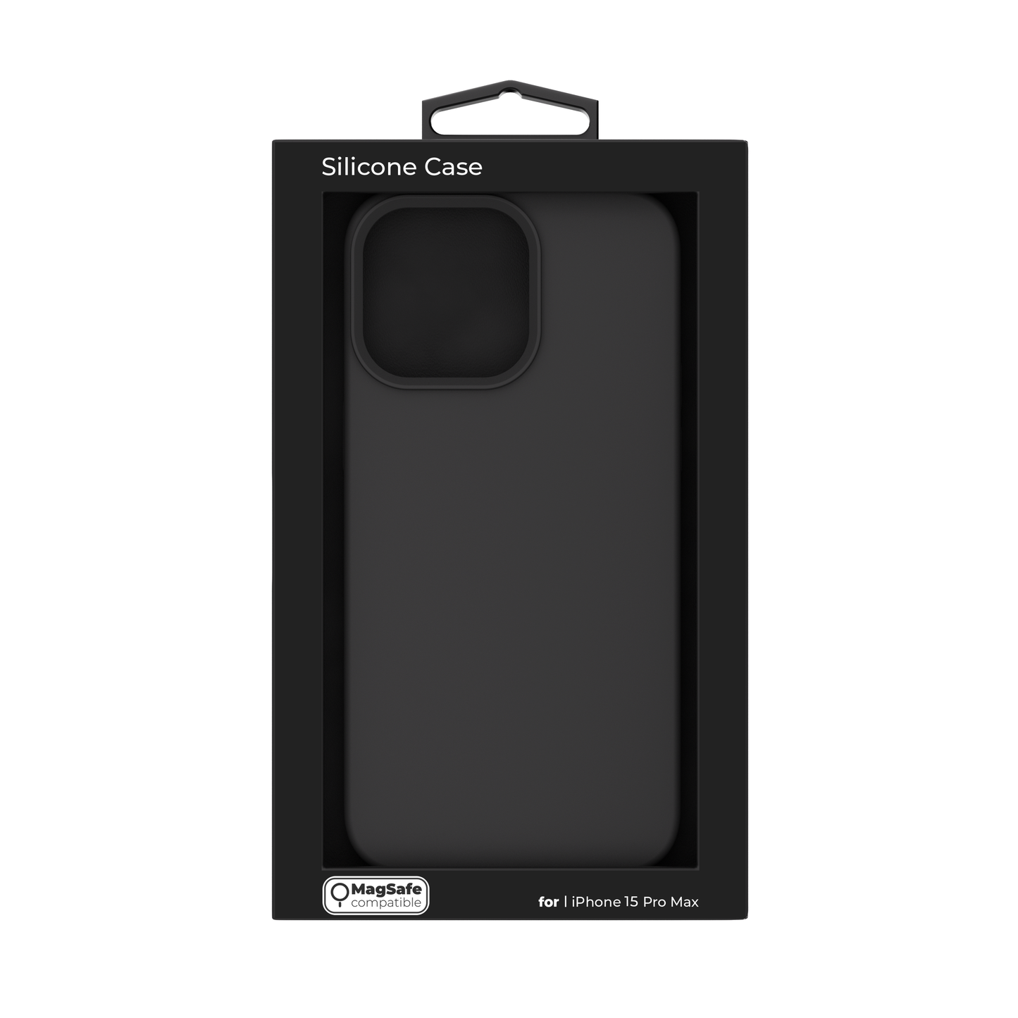 NEXT ONE silicone case MagSafe compatible for iPhone 15 Pro Max | Black