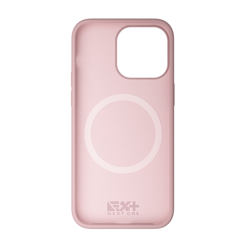 NEXT ONE silicone case MagSafe compatible for iPhone 15 Pro Max | Pink
