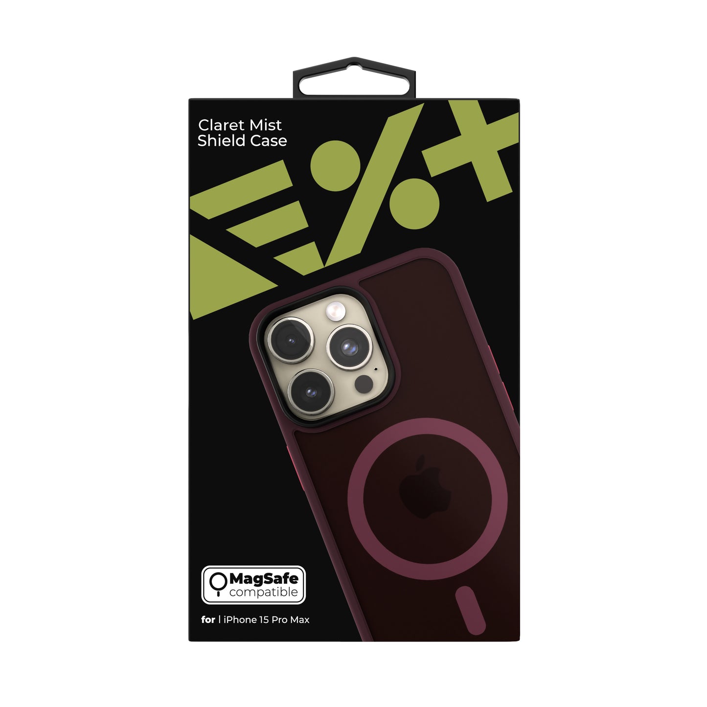NEXT ONE mist shield case MagSafe compatible for iPhone 15 Pro Max | Claret