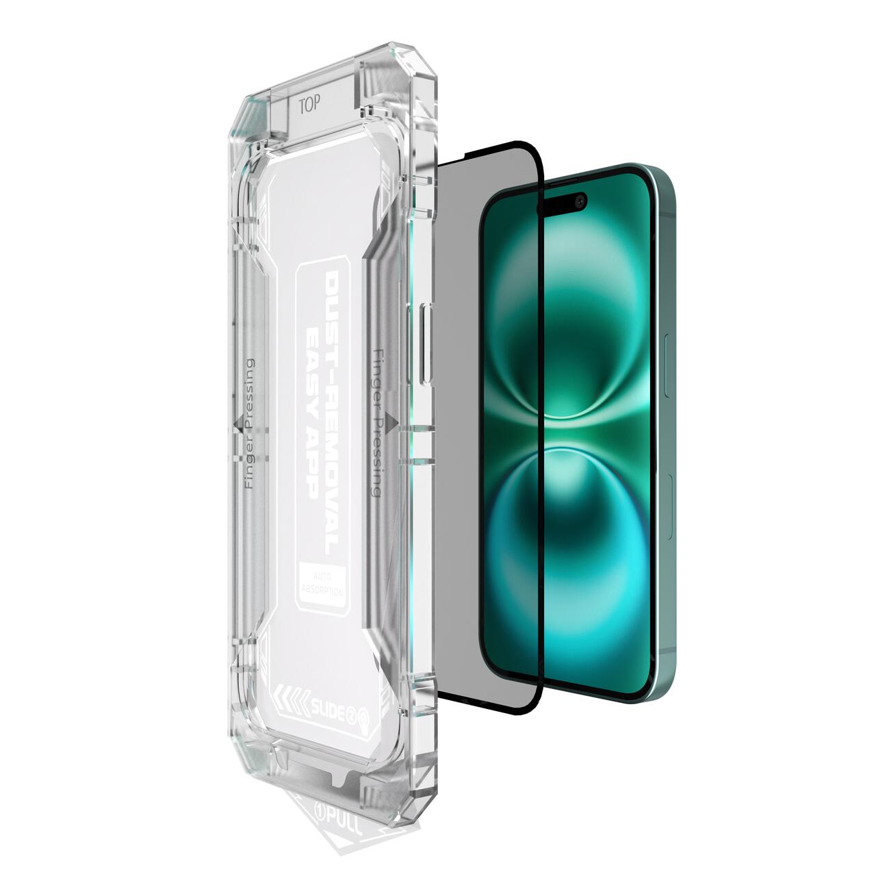 Folie de protectie din sticla privacy NEXT ONE pentru iPhone 16 - iSTYLE MK